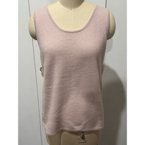 Neiman Marcus Blush Pink Cashmere Tank Top